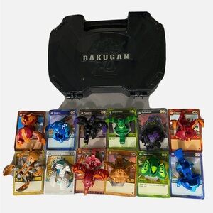 Large Bakugan lot of 12 with case and cards
